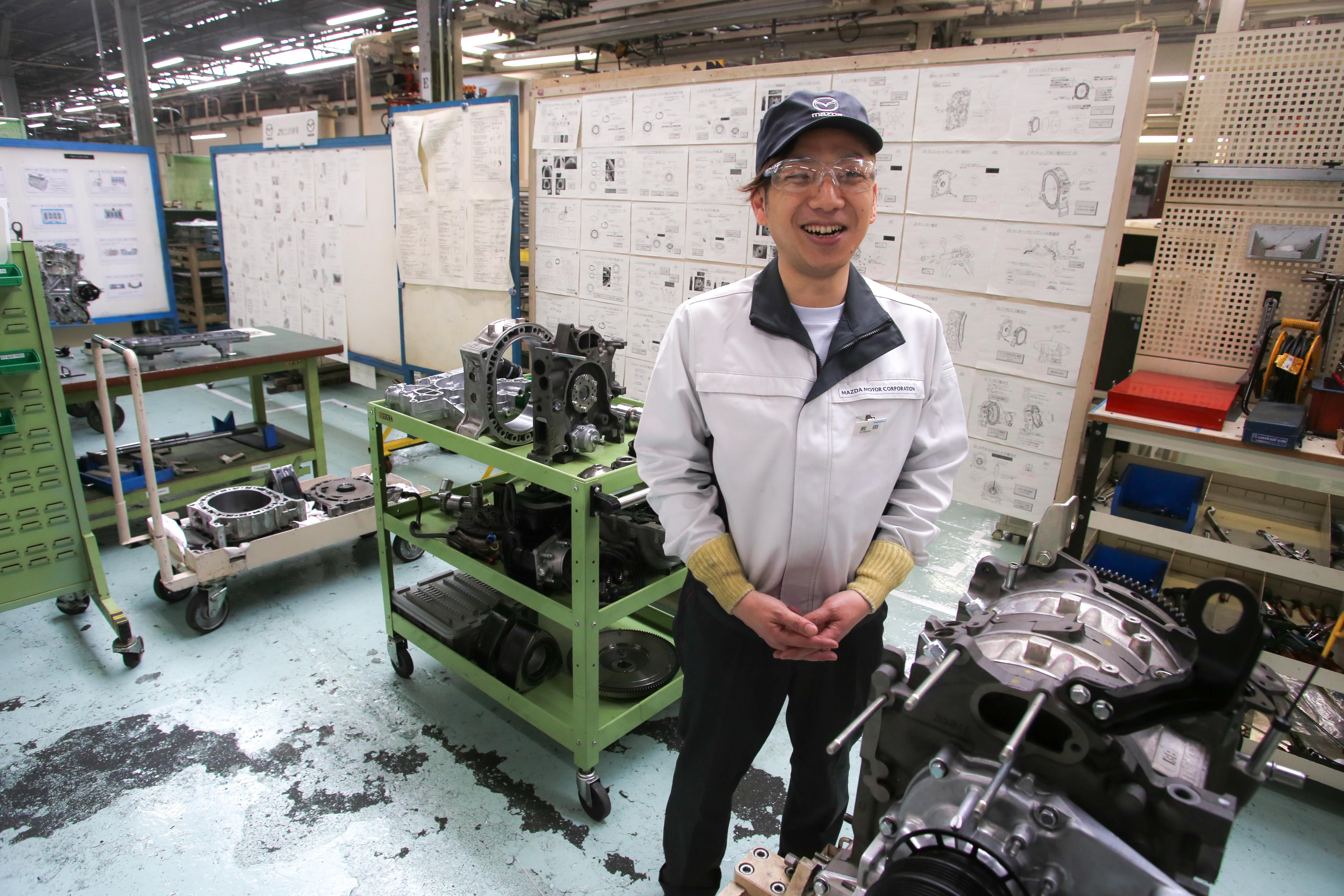 Koichi Iwata of the 4th Engine Section, Head Office Plant