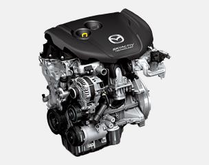 Mazda's highly efficient new-generation clean diesel engine features the world's lowest compression ratio-14.0:1 *