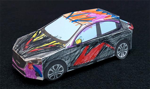 Prize-winning entry in the 2016 Mazda2 paper craft original design contest